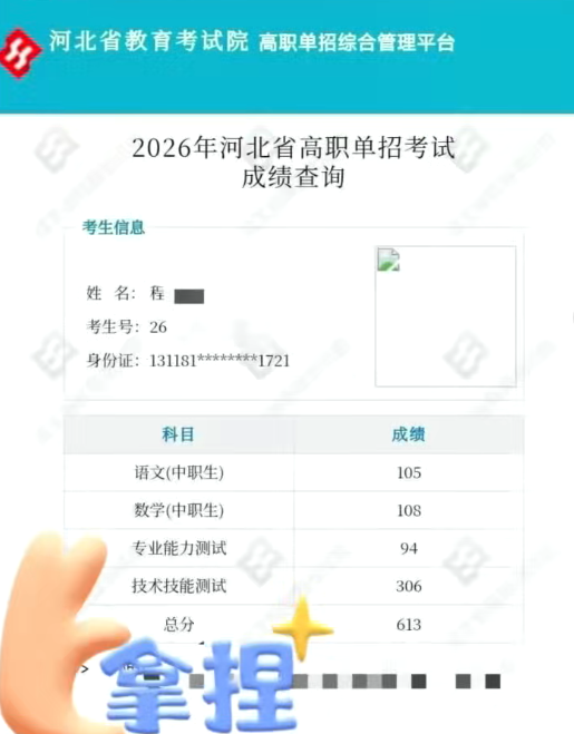 喜报|2026年石家庄天使护士学校高职单招成绩公布